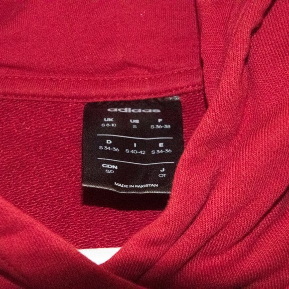 NWOT adidas Hoody Size Small Fun red color! - Picture 4 of 6